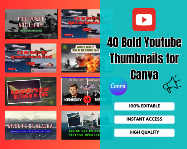 Customized Youtube Canva Templates - Customizable Templates