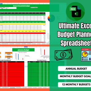 Ultimate Excel Budget Planner Spreadsheet - Annual Budget