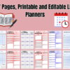 Printable PDF Schedule Planners - Daily Planner, Weekly Planner